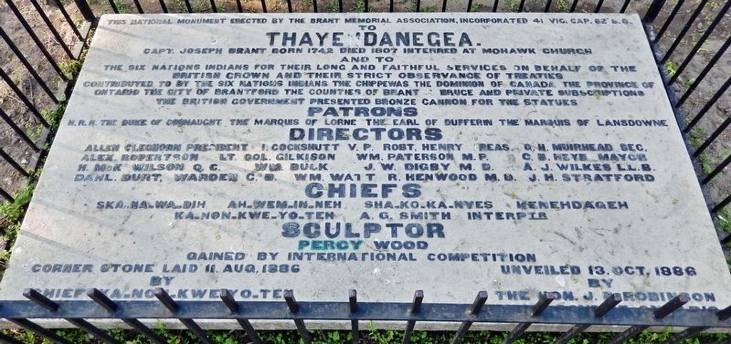 Thayendanegea (Joseph Brant) Marker (1886) image. Click for full size.