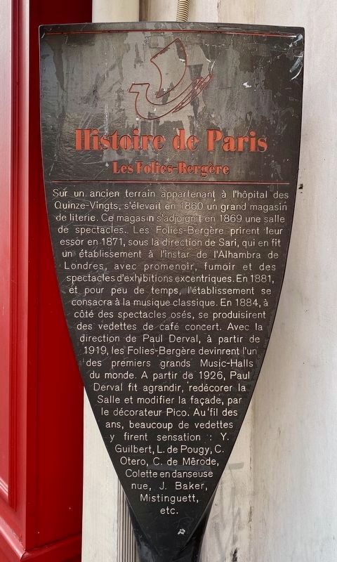 Les Folies-Berg�re Marker image. Click for full size.