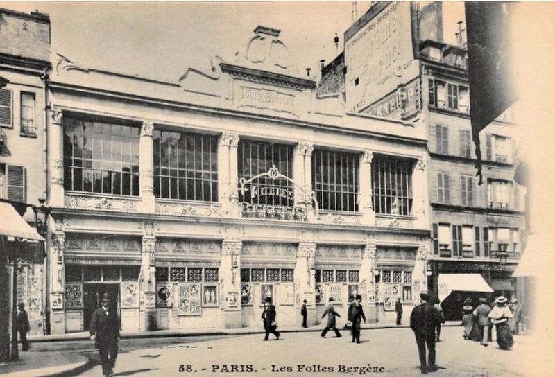 Les Folies Bergre postcard view image. Click for full size.