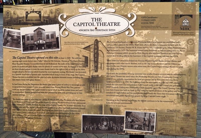The Capitol Theatre Marker image. Click for full size.