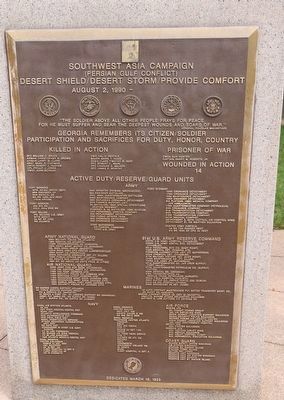 Southwest Asia Campaign Marker image. Click for full size.
