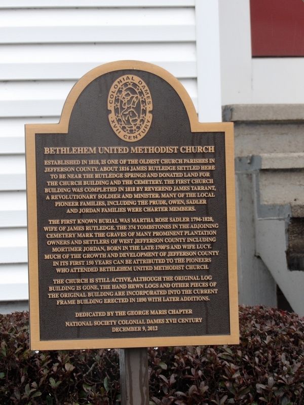 Bethlehem United Methodist Church Marker image. Click for full size.
