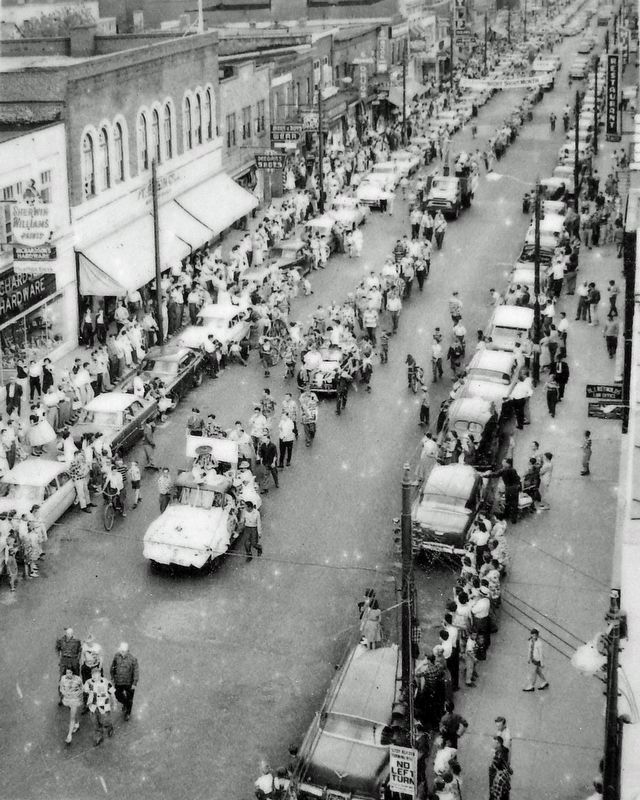 Marker detail: Sport Shirt Parade 1957 image. Click for full size.
