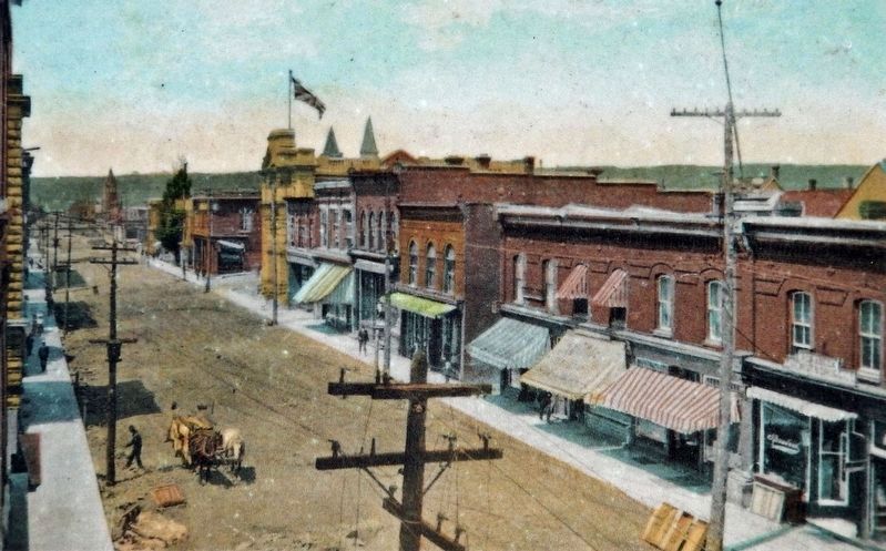 Marker detail: Cormack Block, circa 1920 image. Click for full size.