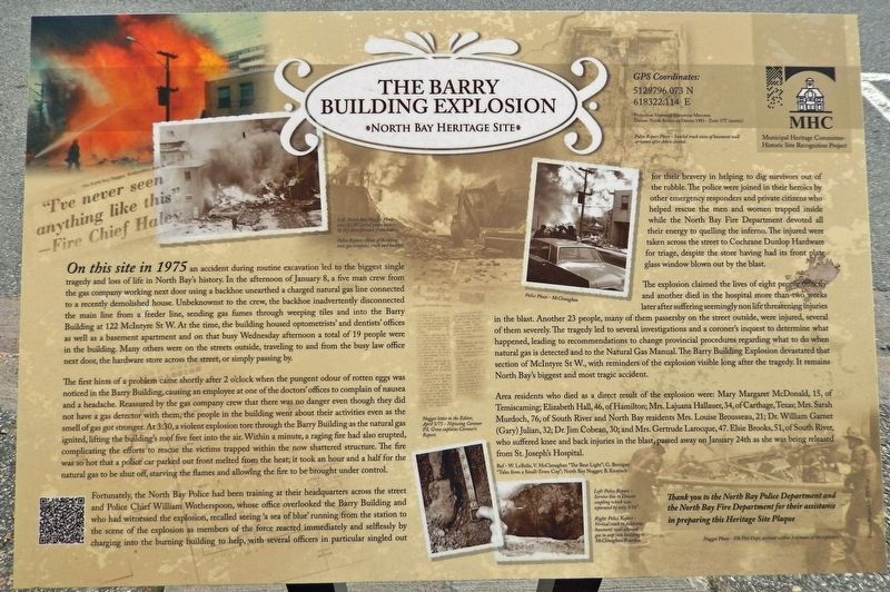 The Barry Building Explosion Marker image. Click for full size.