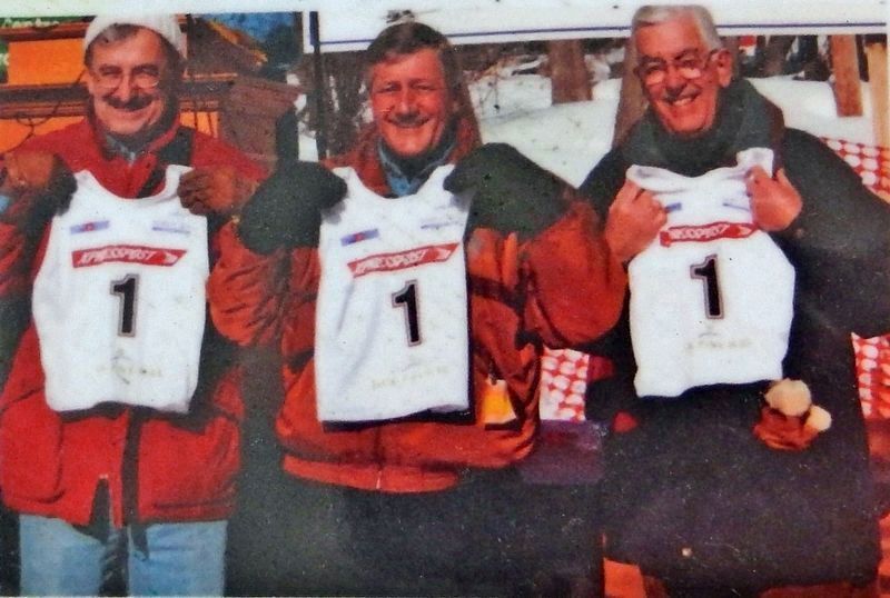 Marker detail: The Big Three, Ski Hill renewal, circa 1997 image. Click for full size.