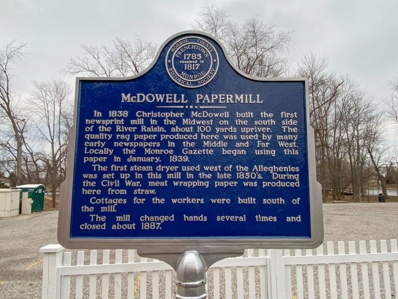 McDowell Papermill / Papermill School side of marker image. Click for full size.