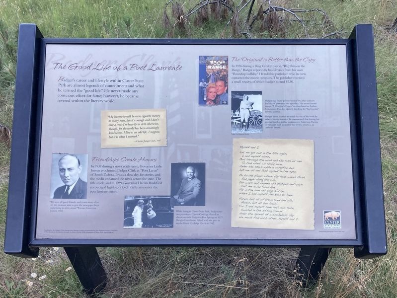 The Good Life of a Poet Laureate Marker image. Click for full size.