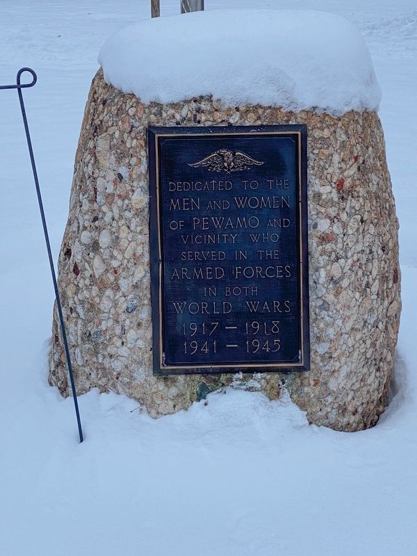 Pewamo World Wars Memorial Marker image. Click for full size.