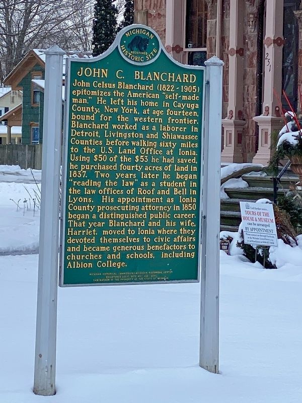 John C. Blanchard / John and Harriet Blanchard House side of marker. Click for full size. John C. Blanchard / John and Harriet Blanchard House side of marker image. Click for full size.