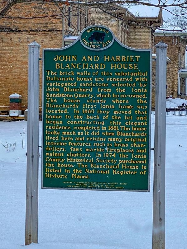 John and Harriet Blanchard House side of marker. Click for full size. John and Harriet Blanchard House side of marker image. Click for full size.