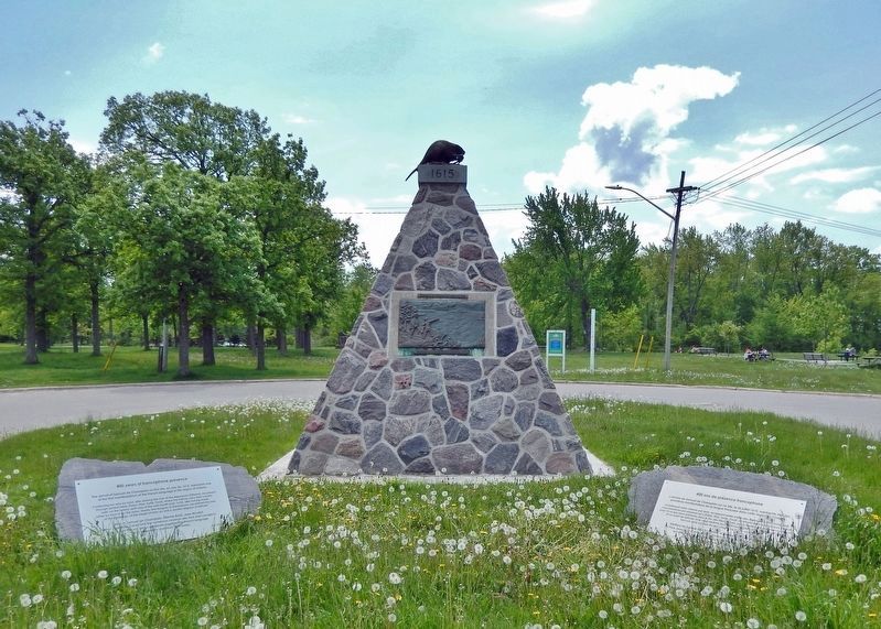 400 Years of Francophone Presence Monument<br>(<i>north elevation</i>). Click for full size. 400 Years of Francophone Presence Monument<br>(<i>north elevation</i>) image. Click for full size.