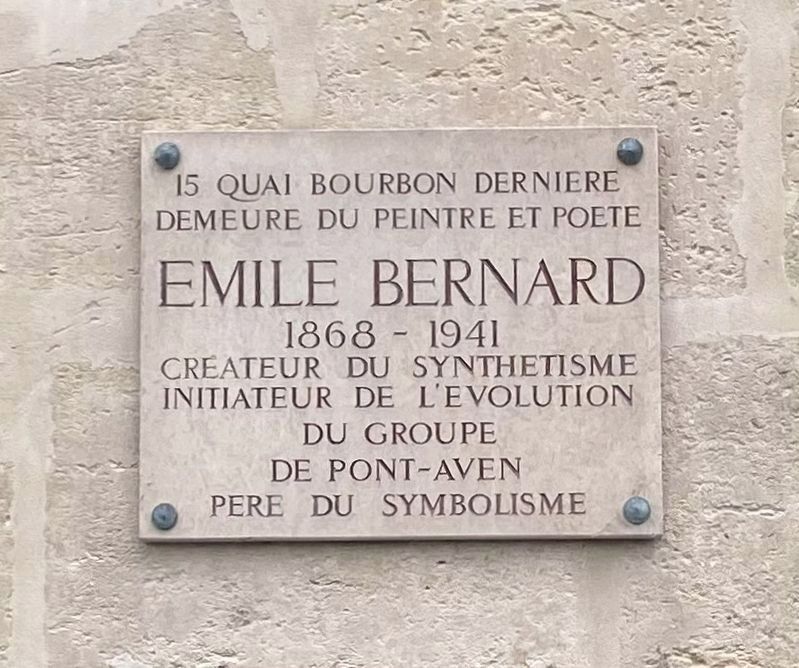 Emile Bernard Marker - wide view image. Click for full size.