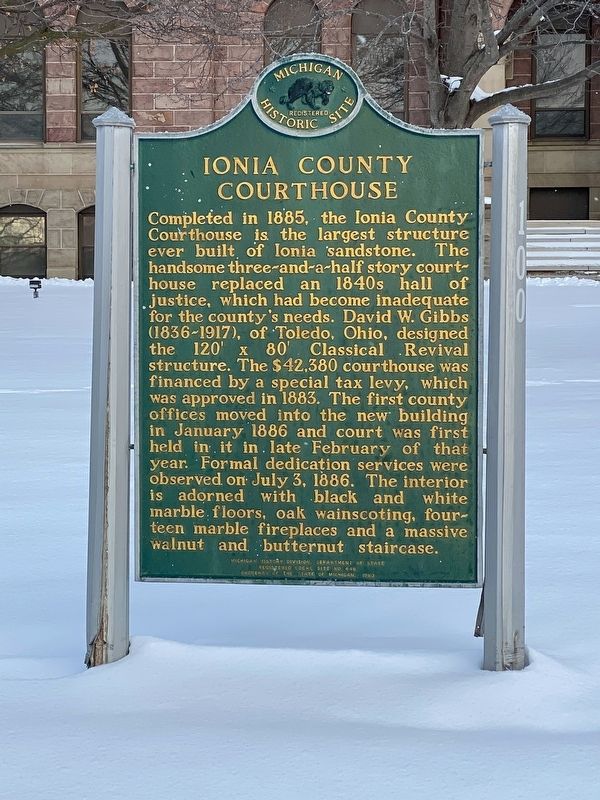 Ionia County Courthouse Marker image. Click for full size.