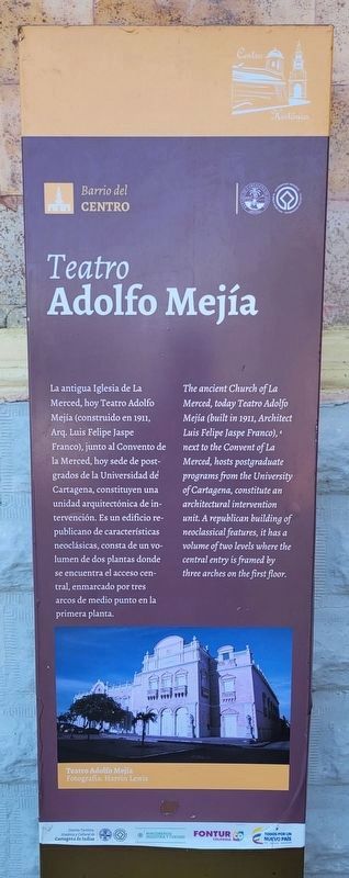 Adolfo Mejia Theater Marker image. Click for full size.