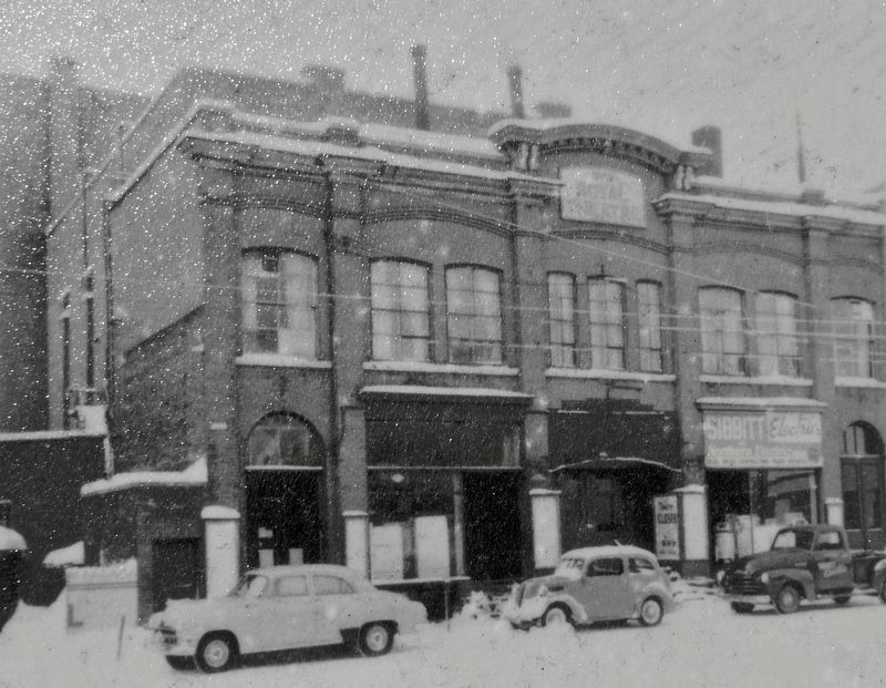 Marker detail: Sibbitt building (Royal Theatre) circa 1952 image. Click for full size.