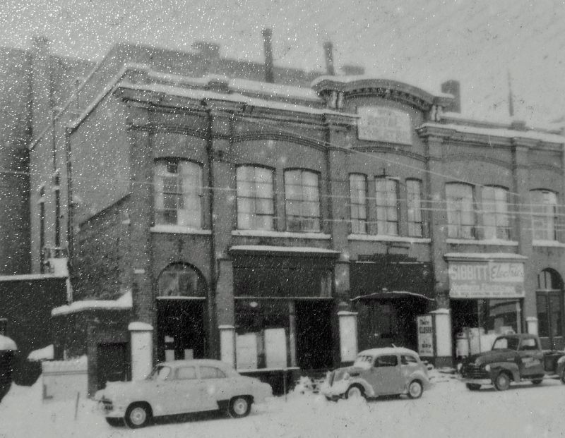 Marker detail: Sibbitt building (Royal Theatre) circa 1952 image. Click for full size.
