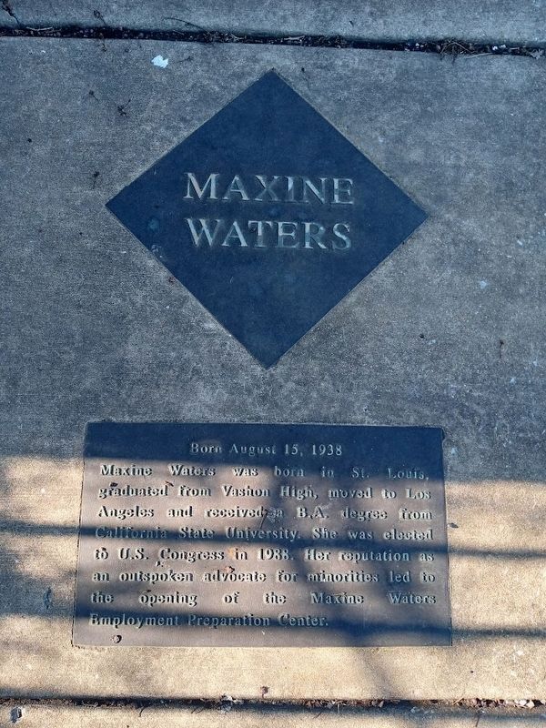 Maxine Waters Marker. Click for full size. Maxine Waters Marker image. Click for full size.