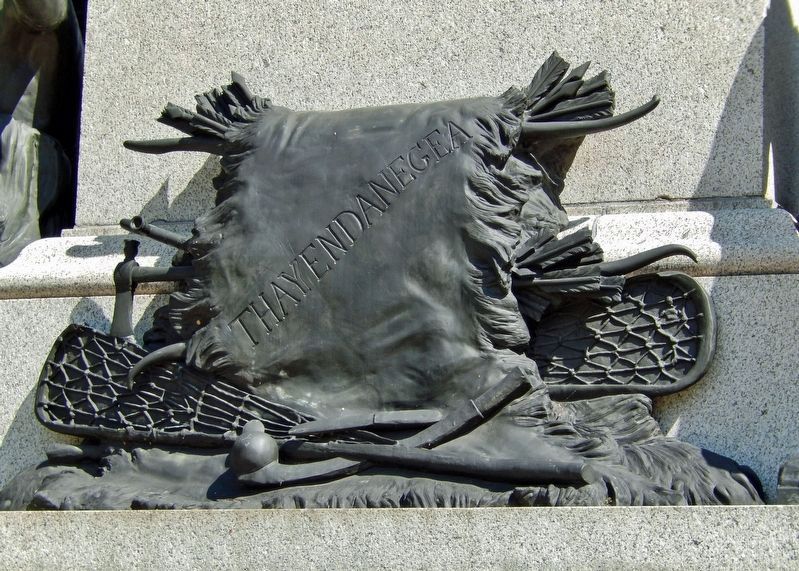 Sculpture detail: Pack & Snowshoes image. Click for full size.