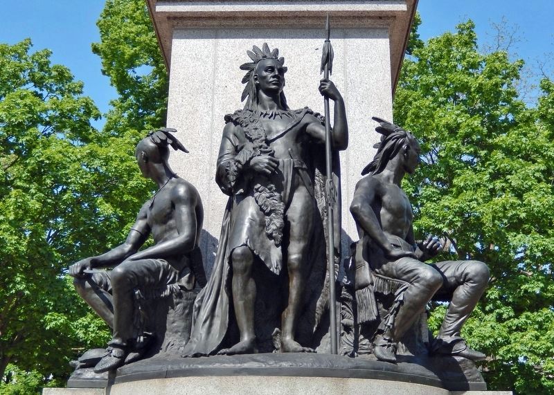 Sculpture detail: Mohawk, Tuscarora, and Oneida Chiefs image. Click for full size.