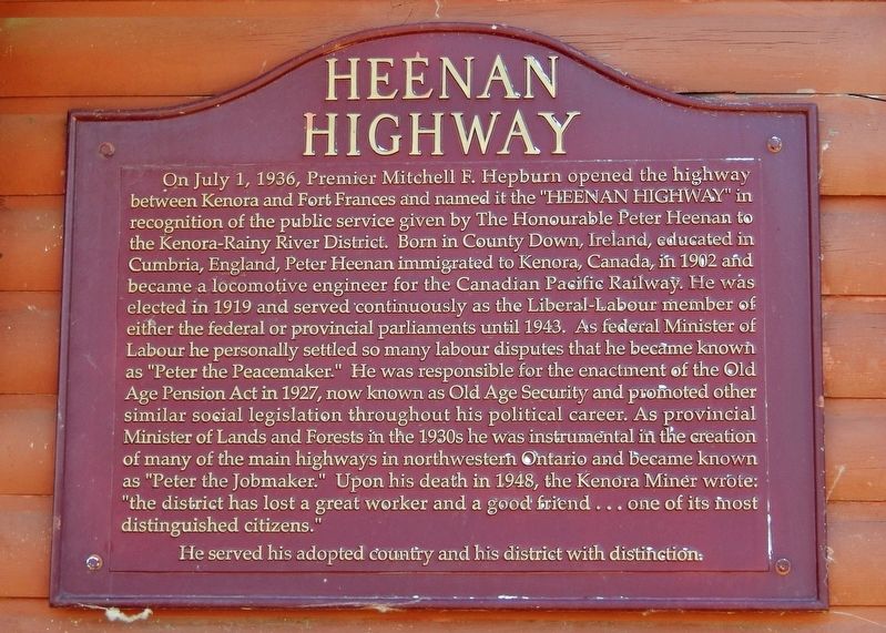 Heenan Highway Marker image. Click for full size.