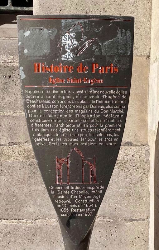 Eglise Saint-Eug�ne / Saint Eugene Church Marker image. Click for full size.