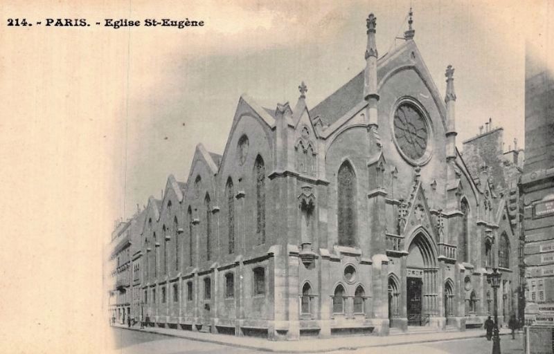 Eglise Saint Eug�ne - postcard view image. Click for full size.
