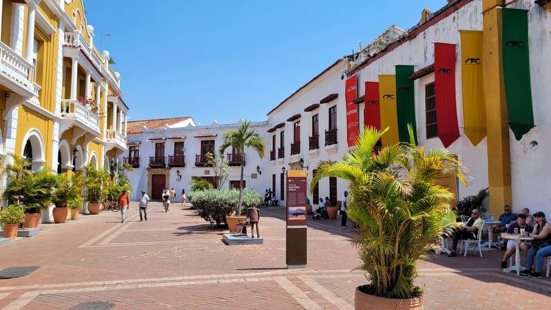 The view of the San Pedro Claver Square and Marker. Click for full size. The view of the San Pedro Claver Square and Marker image. Click for full size.