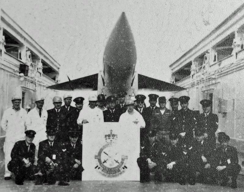 Marker detail: RCAF 446 Squadron with Missile,<br>circa early 1960s image. Click for full size.