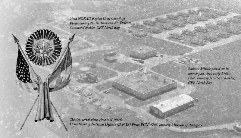 Marker detail: The site, aerial view, circa 1960s image. Click for full size.