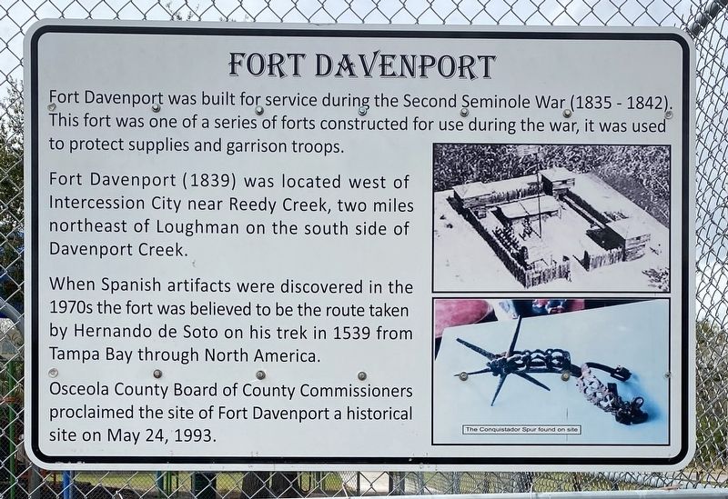 Fort Davenport Marker. Click for full size. Fort Davenport Marker image. Click for full size.