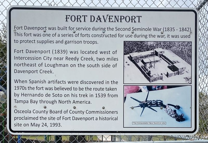 Fort Davenport Marker image. Click for full size.