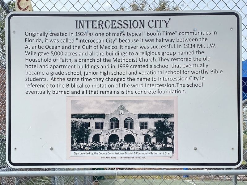 Intercession City Marker. Click for full size. Intercession City Marker image. Click for full size.