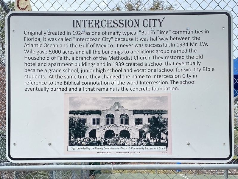 Intercession City Marker image. Click for full size.