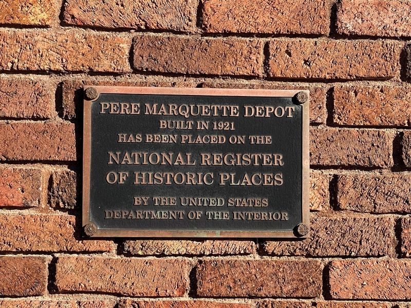 Pere Marquette Railway Depot Marker image. Click for full size.