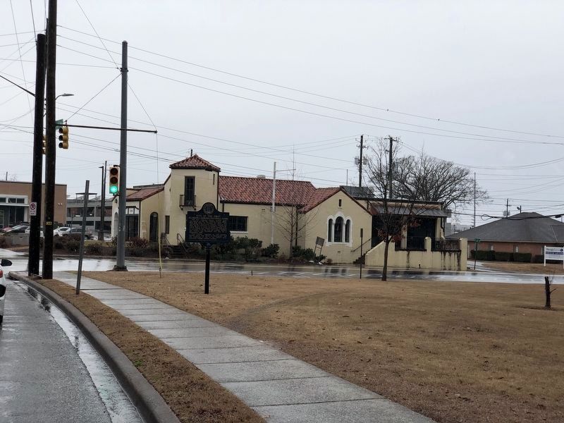 Site of the First Alabama - Auburn Football Game Marker. Click for full size. Site of the First Alabama - Auburn Football Game Marker image. Click for full size.