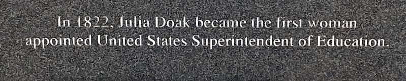 Julia Doak Marker. Click for full size. Julia Doak Marker image. Click for full size.