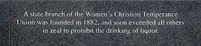 Women's Christian Temperance Union Marker image. Click for full size.