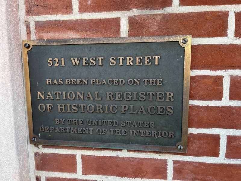 521 West Street Marker image. Click for full size.
