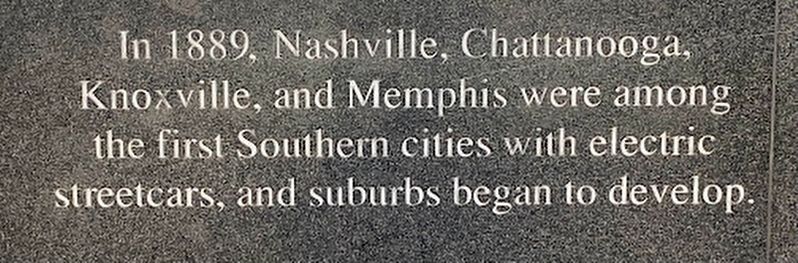 Southern cities with electric streetcars and suburbs Marker image. Click for full size.