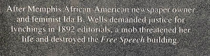 Ida B. Wells Marker. Click for full size. Ida B. Wells Marker image. Click for full size.