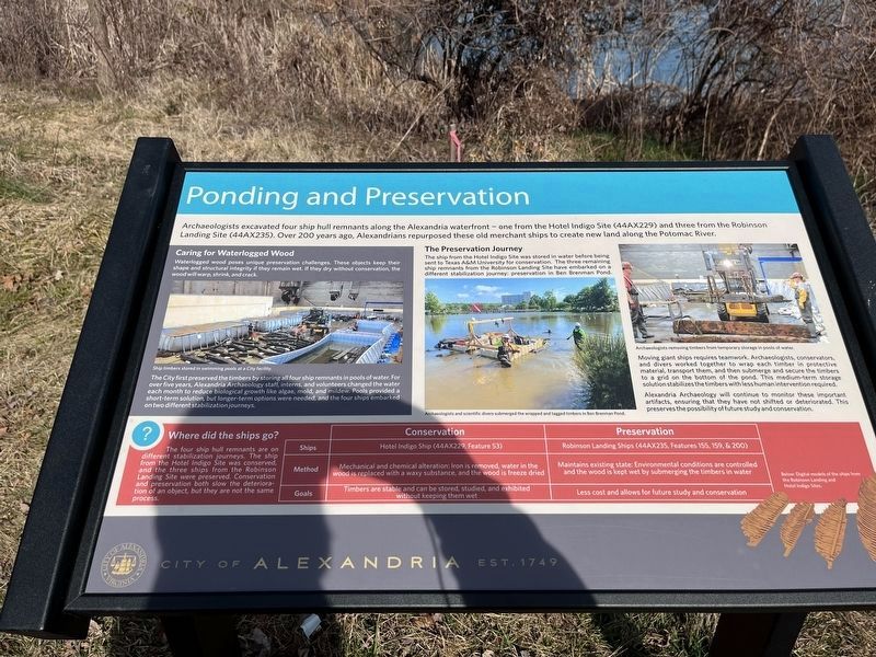 Ponding and Preservation Marker. Click for full size. Ponding and Preservation Marker image. Click for full size.