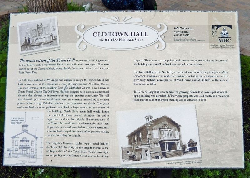 Old Town Hall Marker image. Click for full size.