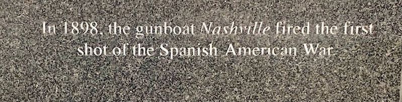 The gunboat <i>Nashville</i> Marker. Click for full size. The gunboat <i>Nashville</i> Marker image. Click for full size.