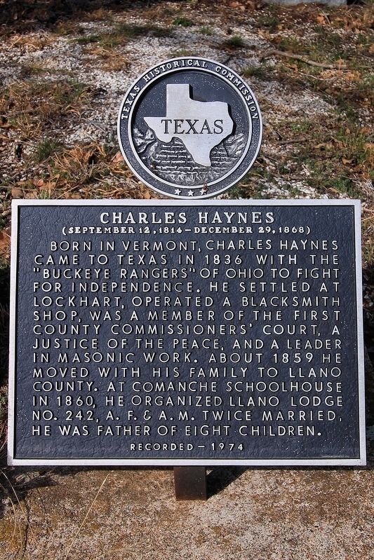 Charles Haynes Marker image. Click for full size.