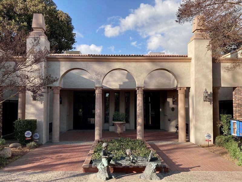 Library Entrance and Marker image. Click for full size.