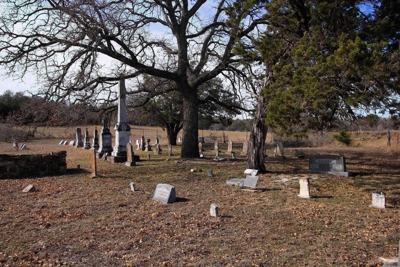 Charles Haynes Marker Area in Pecan Creek Cemetery image. Click for full size.