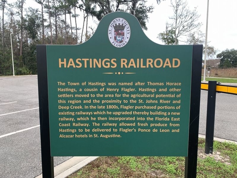 Hastings Railroad Marker image. Click for full size.