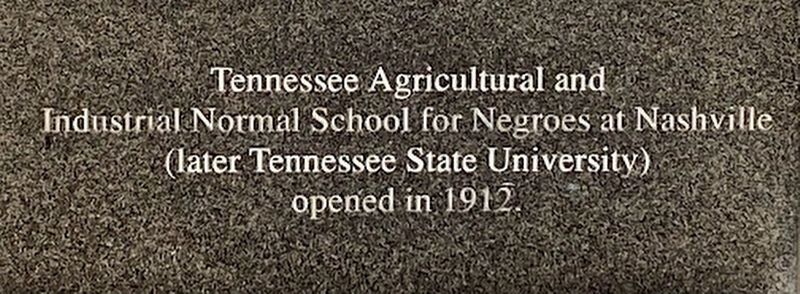 Tennessee Agricultural and Industrial Normal School Marker image. Click for full size.