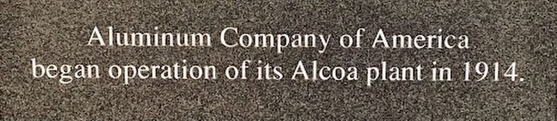 Aluminum Company of America Marker image. Click for full size.